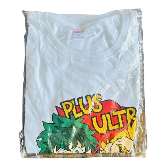 Kura Sushi x My Hero Academia White Special Giveaway T-Shirt size L NEW Sealed - Picture 2 of 4